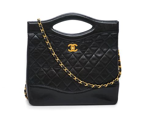 black chanel bag tote|Chanel 31 large shopping bag.